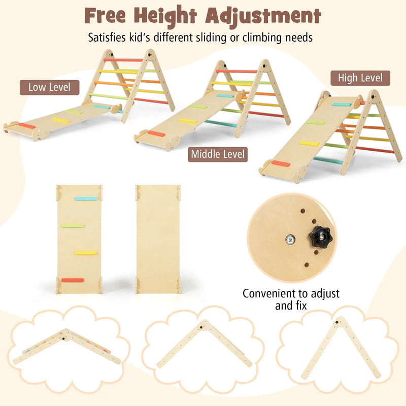 7-in-1 Toddler Climbing Toy Connected Table and Chair Set for Boys and Girls Aged 3-14 Years Old by DirectDeals
