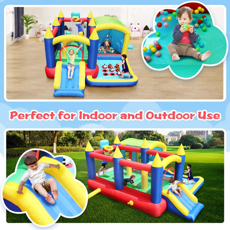 7-In-1 Inflatable Bounce House With Ball Pit, Obstacles And Bouncy Castle (SAK50823) by SAKSBY WHOLESALE