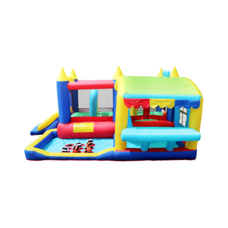 7-In-1 Inflatable Bounce House With Ball Pit, Obstacles And Bouncy Castle (SAK50823) by SAKSBY WHOLESALE