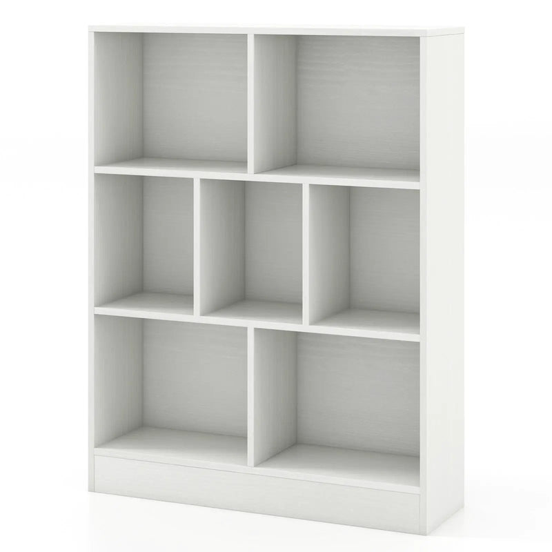 7-Section Freestanding Bookshelf for Kids Room Classroom Daycare Nursery by DirectDeals