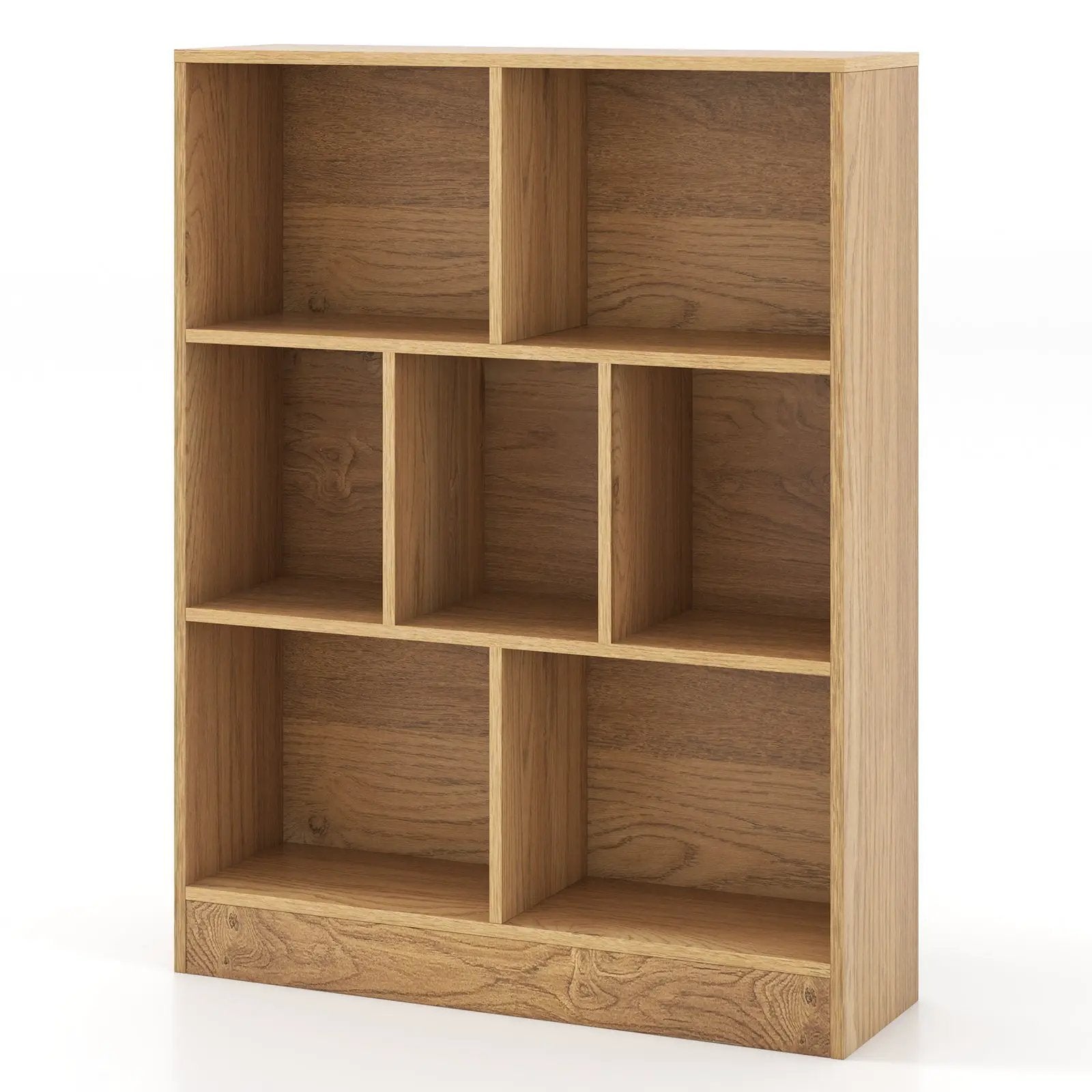 7-Section Freestanding Bookshelf for Kids Room Classroom Daycare Nursery by DirectDeals