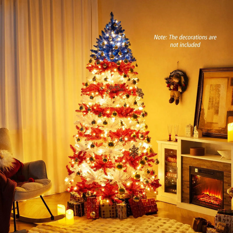 7.5 Feet Artificial Christmas Tree with Warm White LED Lights by DirectDeals