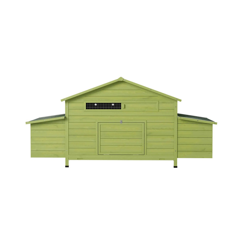 70-Inch Wooden Chicken Coop With Nesting Box, Perch, And Run Doors (SAK74619) by SAKSBY WHOLESALE