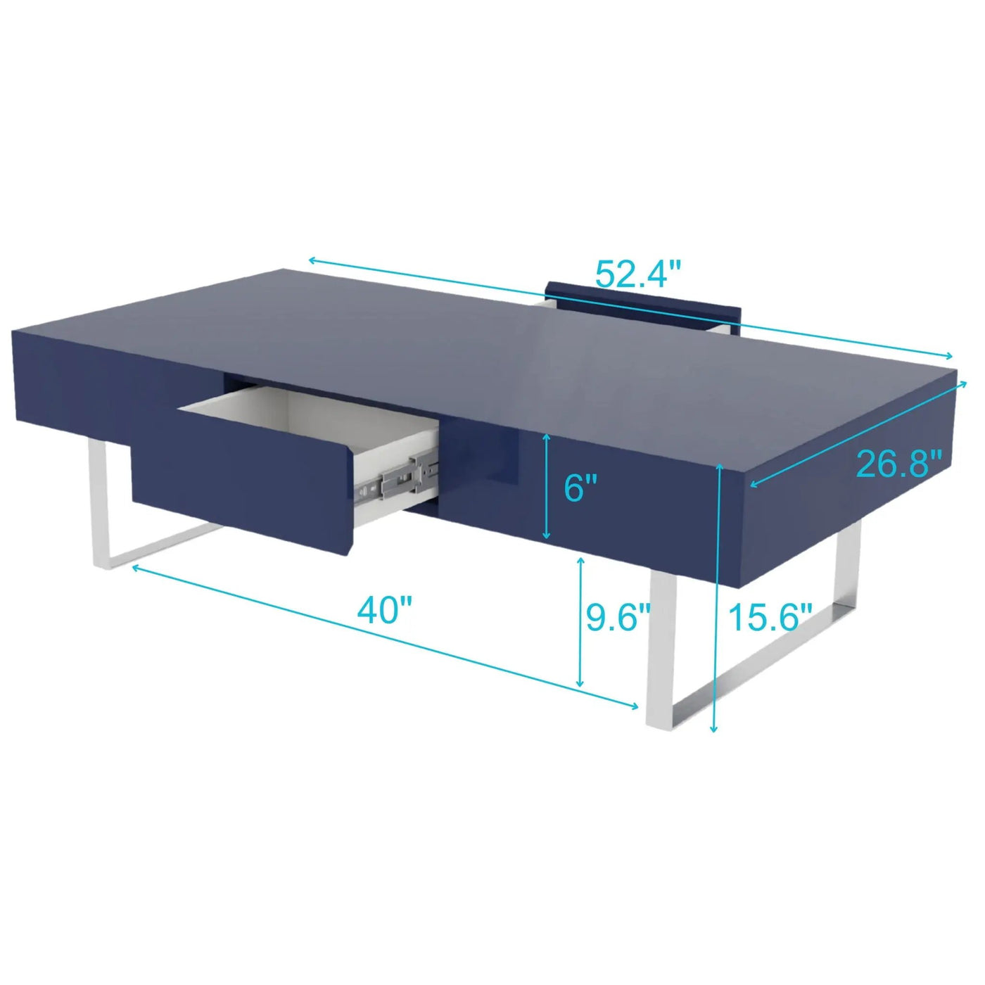 Rectangular Coffee Table With Hidden Storage by HouseOfZazla