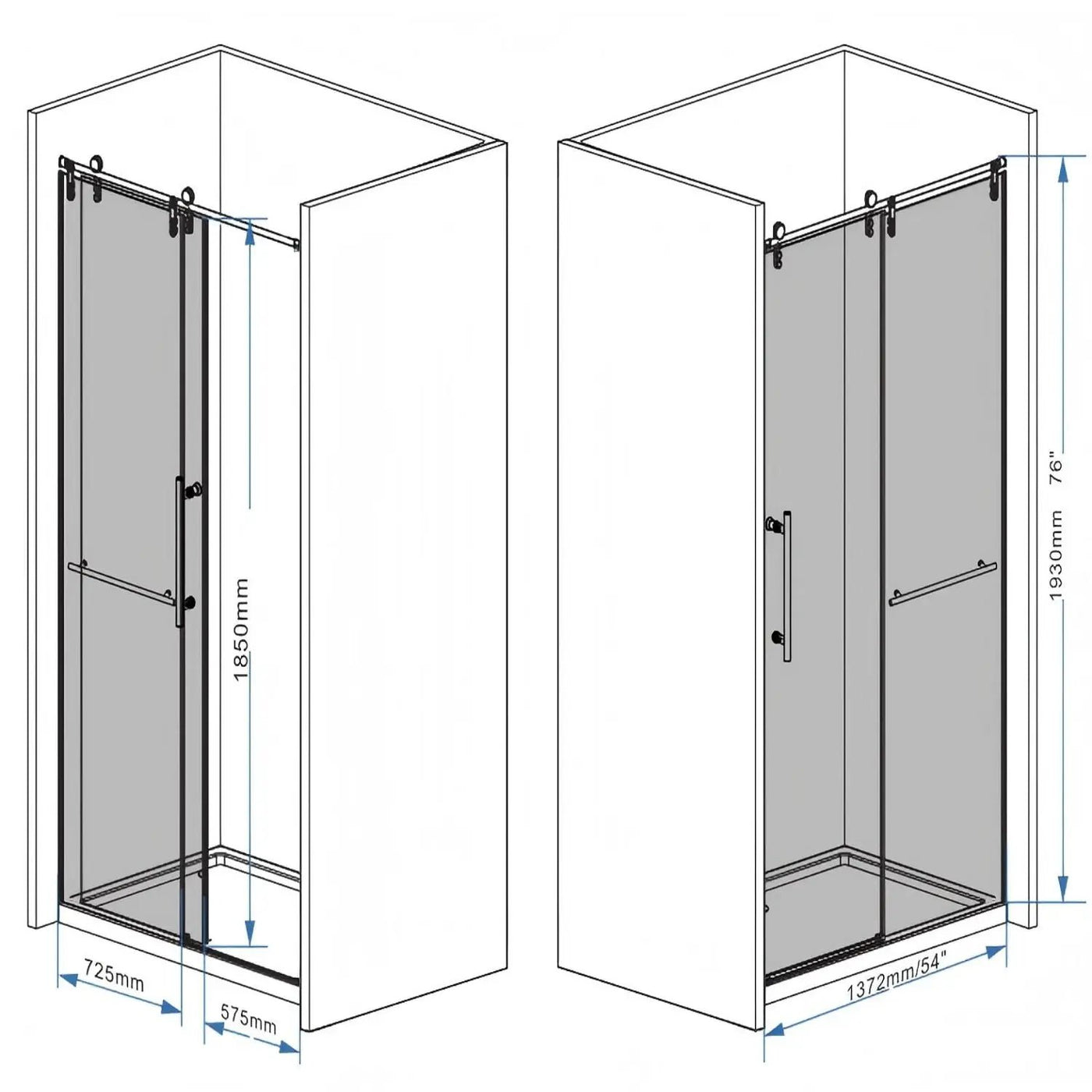 Frameless Sliding Bathtub Door With Frame by HouseOfZazla