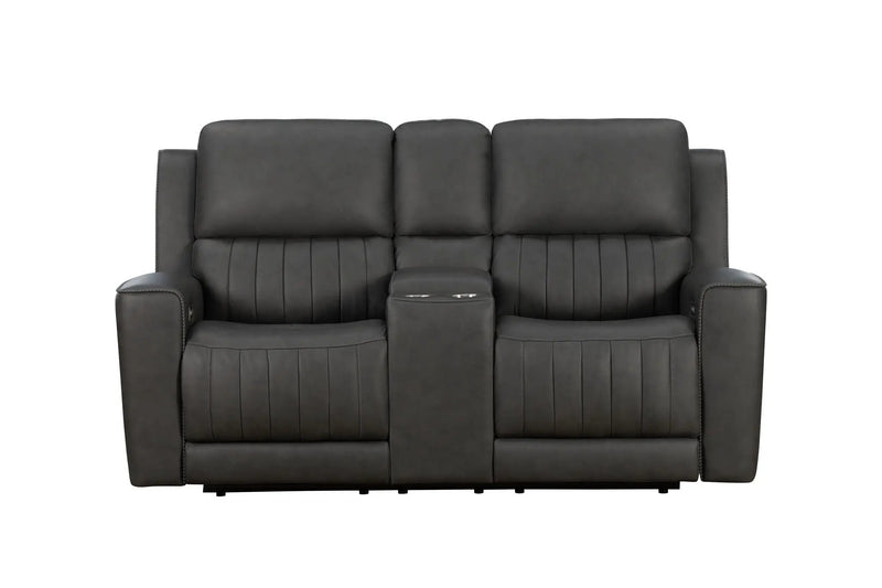 Pierce - Console Loveseat With Power Recline, Power Headrests And Power Lumber-Zero Gravity, Lumbar by Unique Piece Furniture