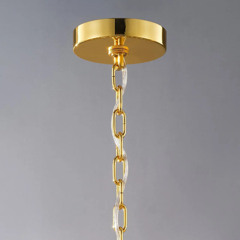 48-Inch Gold Tiered Crystal Tube Chandelier by HouseOfZazla
