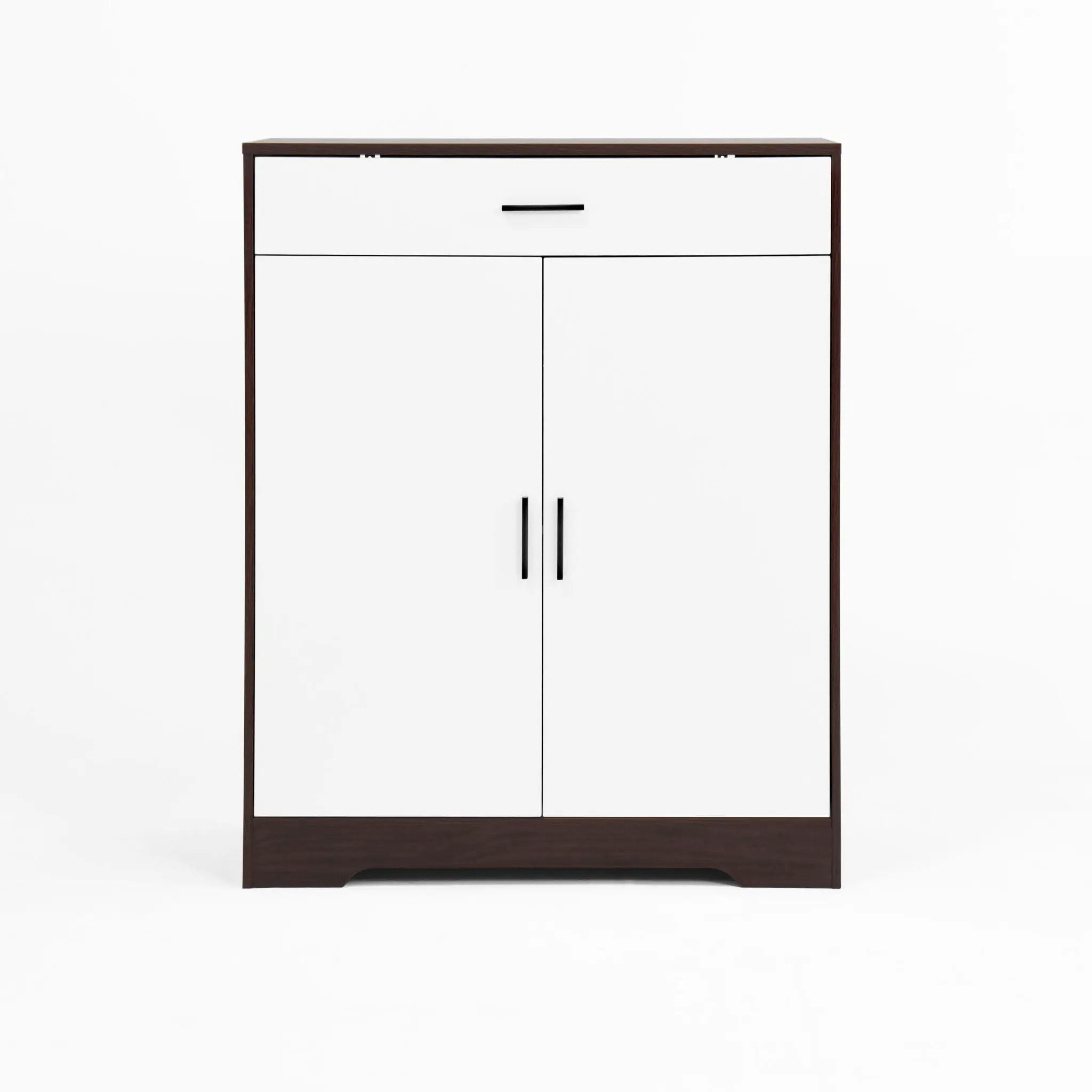 Freestanding Wooden Shoe Cabinet, 4 Tier Organizer With Drawer by HouseOfZazla