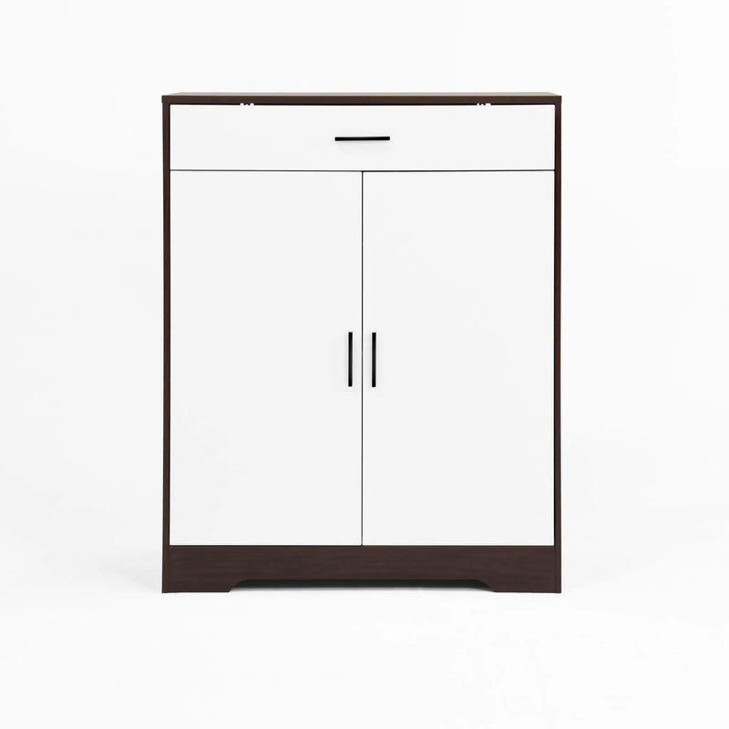 Freestanding Wooden Shoe Cabinet, 4 Tier Organizer With Drawer by HouseOfZazla