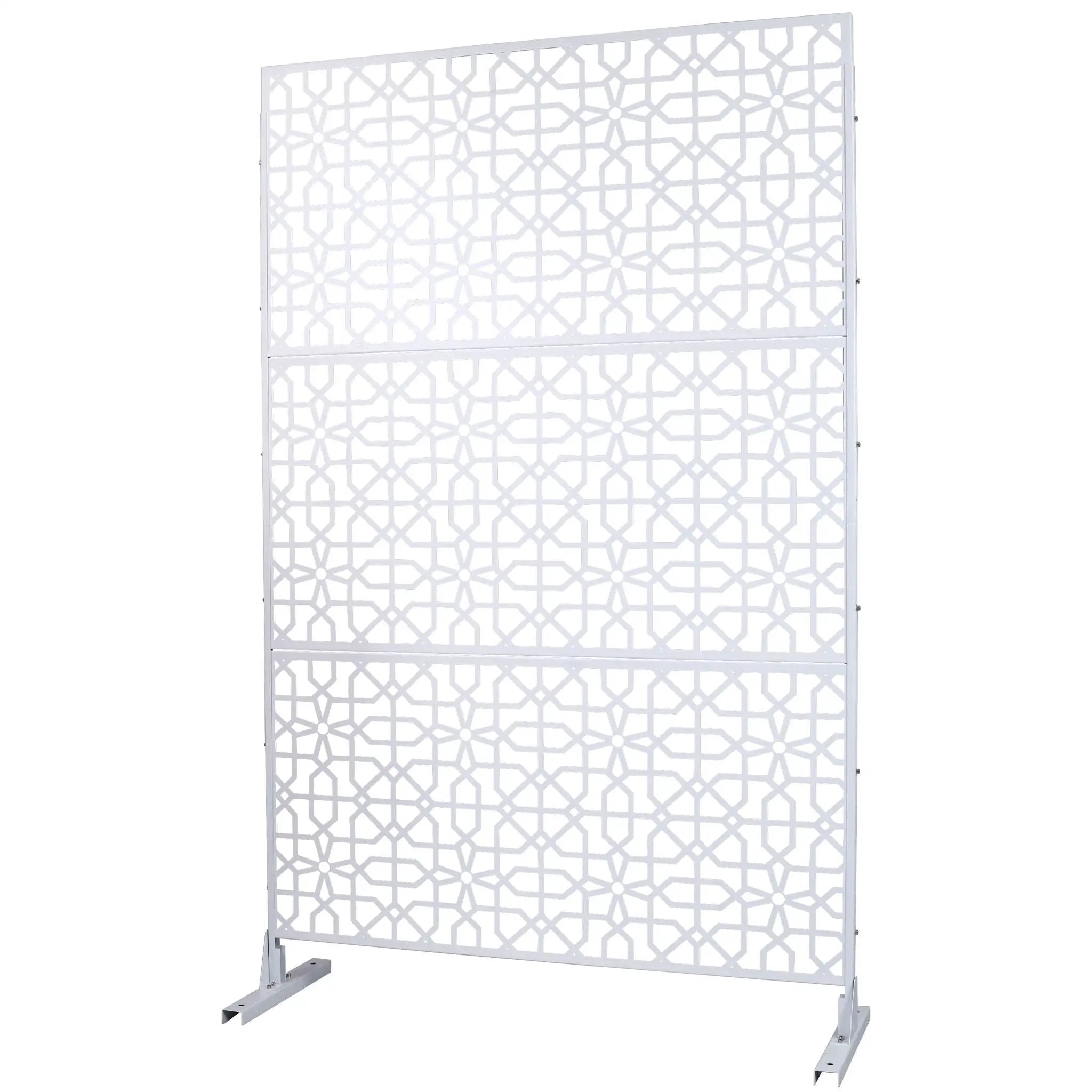 Outdoor & Indoor Metal Freestanding Decorative Privacy Screen by HouseOfZazla