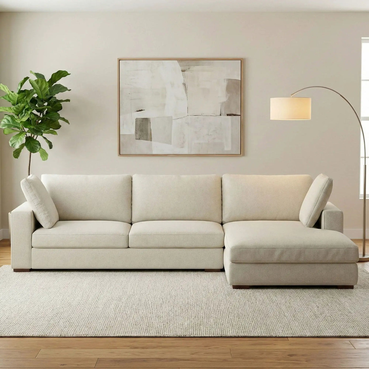 Charlie - Upholstered Deep Seater Sectional Sofa by Unique Piece Furniture