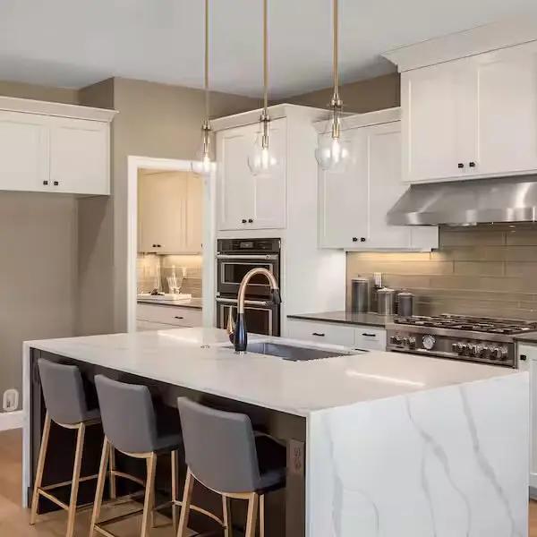 Open Box Uolfin Modern Kitchen Island Teardrop Pendant Light 1-Light Brass Gold Dome Hanging Pendant Light with Clear Glass Shade by Selzalot