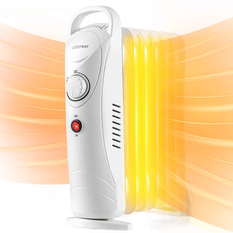 700W Electric Oil Filled Radiator Heater with Adjustable Thermostat by DirectDeals