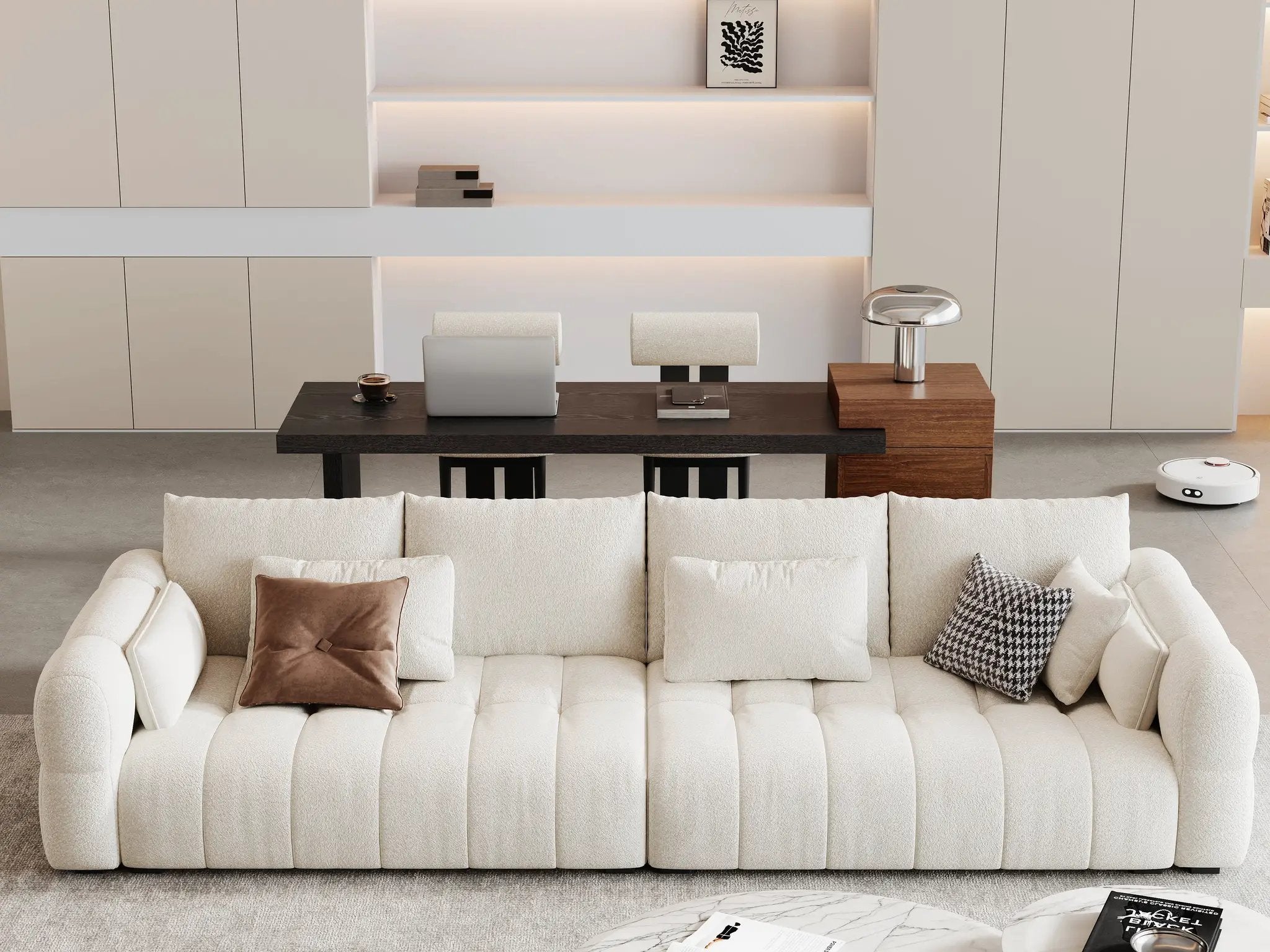 Modern Two-Tone Sofa Side Table by HouseOfZazla