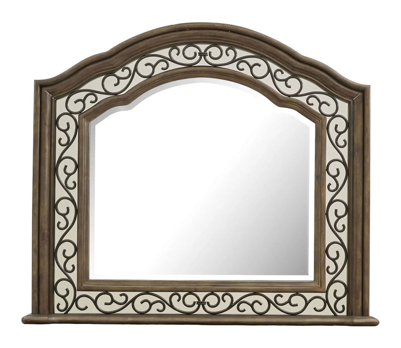 Durango - Shaped Mirror - Willadeene Brown by Unique Piece Furniture