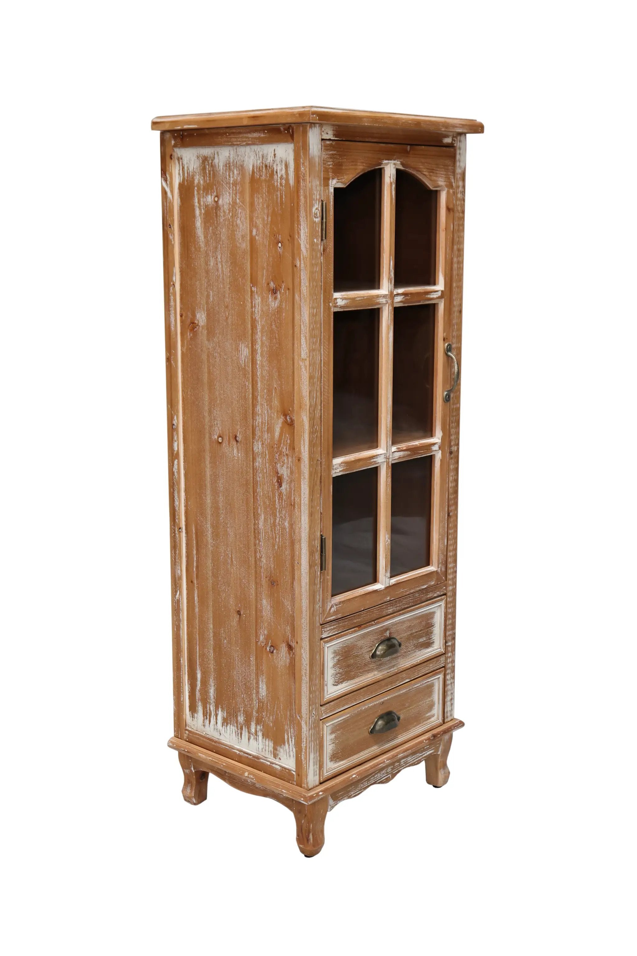 Rustic Wooden Storage Cabinet with Decorative Cutout Door & 2 Drawers by HouseOfZazla