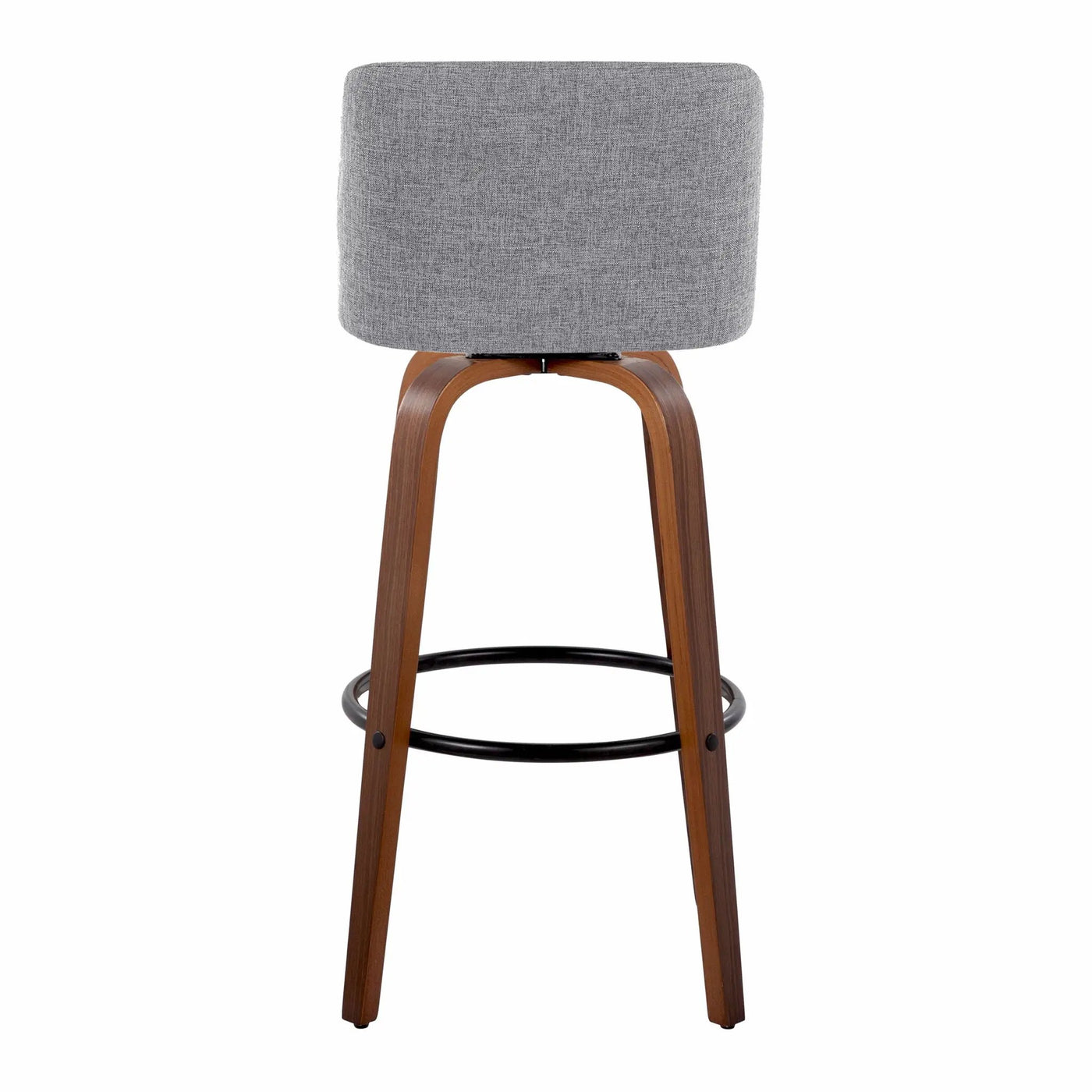 Toriano - Mid Century Modern Fixed Height Barstool Swivel And Round Footrest (Set of 2) by HouseOfZazla