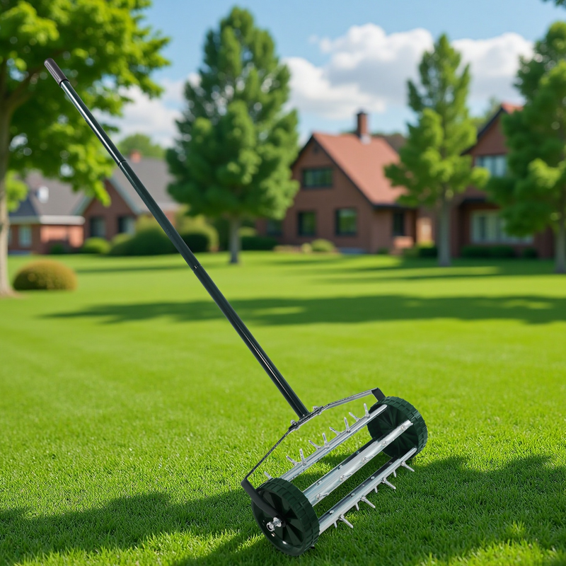 Heavy Duty Rolling Lawn Aerator by HouseOfZazla