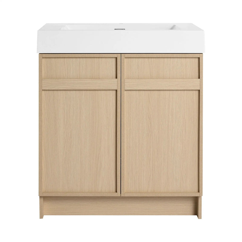 Freestanding Bathroom Vanity With Resin Sink & Soft Close Cabinet Doors by Unique Piece Furniture