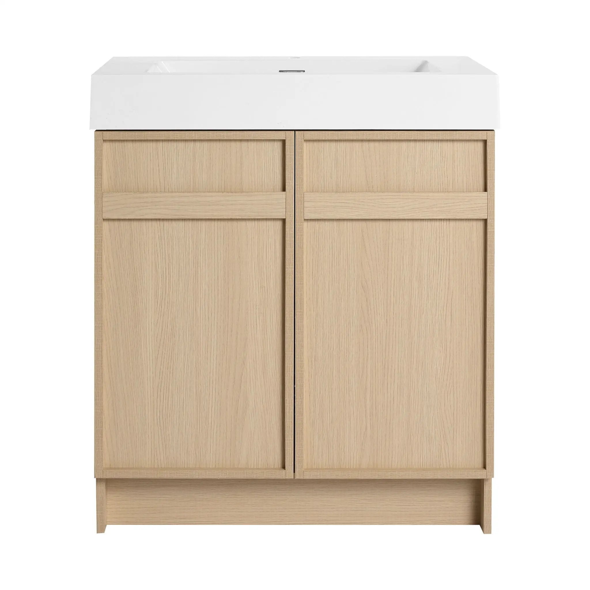 Freestanding Bathroom Vanity With Resin Sink & Soft Close Cabinet Doors by Unique Piece Furniture