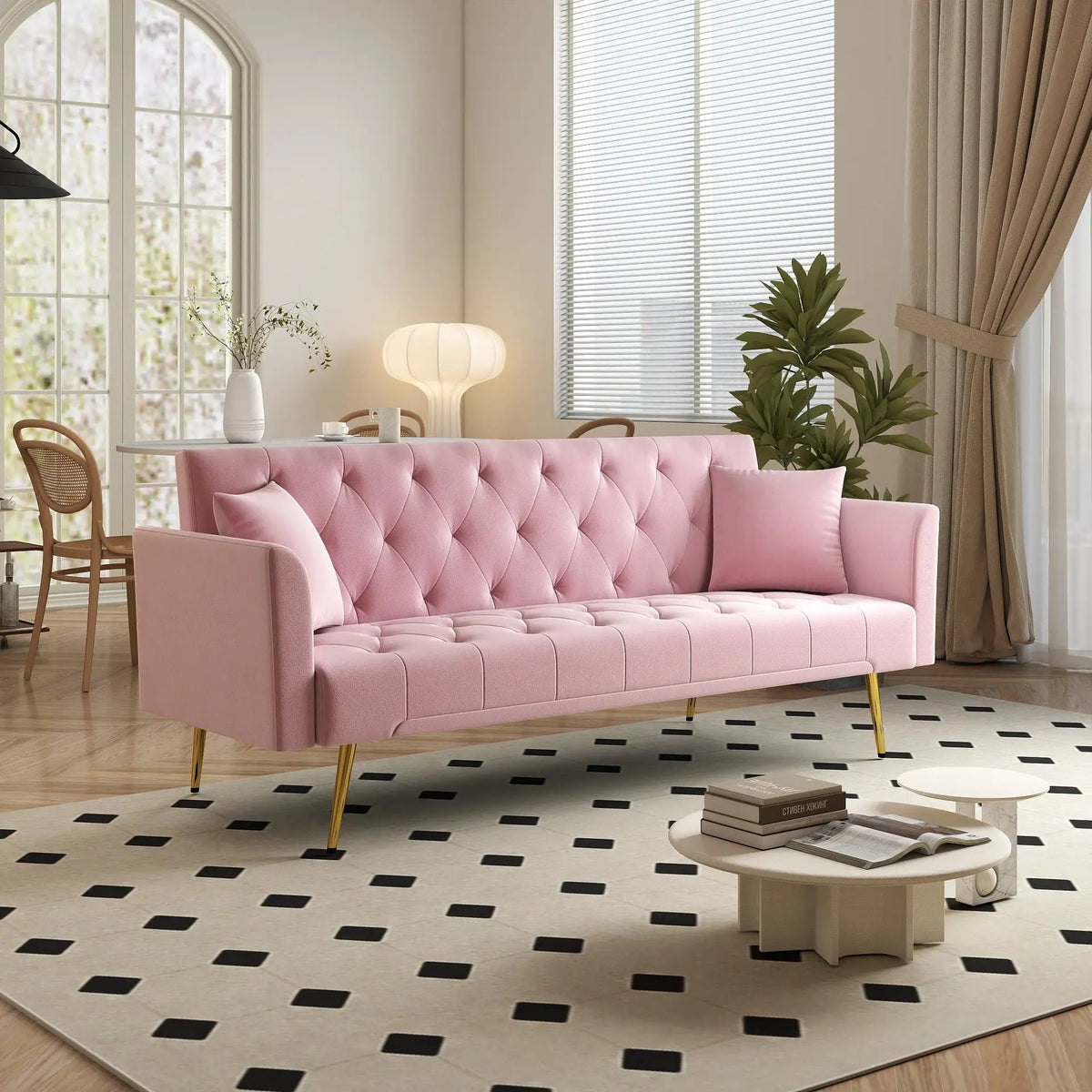 Modern Convertible 72 Inch Foldable Sleeper Sofa by HouseOfZazla
