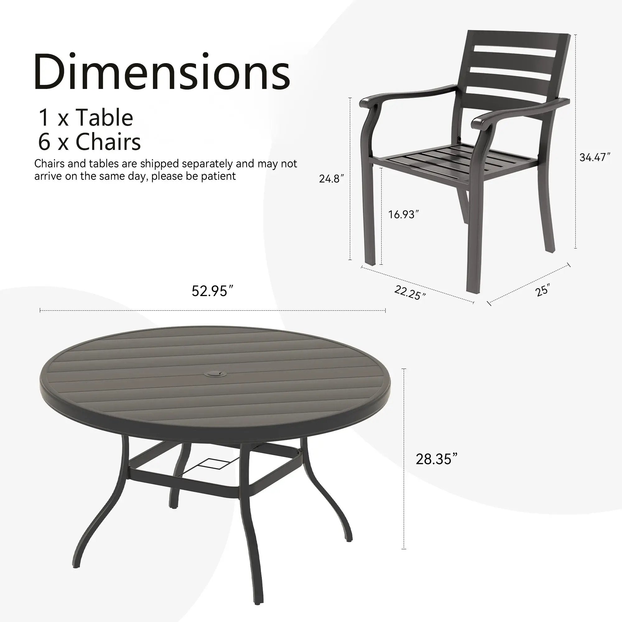 7 Pieces Outdoor Patio Dining Set by HouseOfZazla