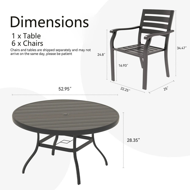 7 Pieces Outdoor Patio Dining Set by HouseOfZazla