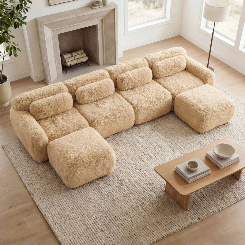 U-Shaped Boneless Sofa by HouseOfZazla