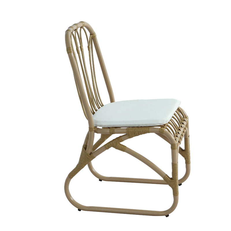 Outdoor Wicker Dining Chairs With Washable Cushions (Set of 2) by HouseOfZazla