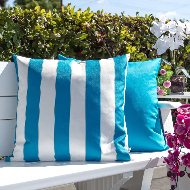 Horizon Stripe Pillow - Outdoor & Indoor Set of 2 by HouseOfZazla