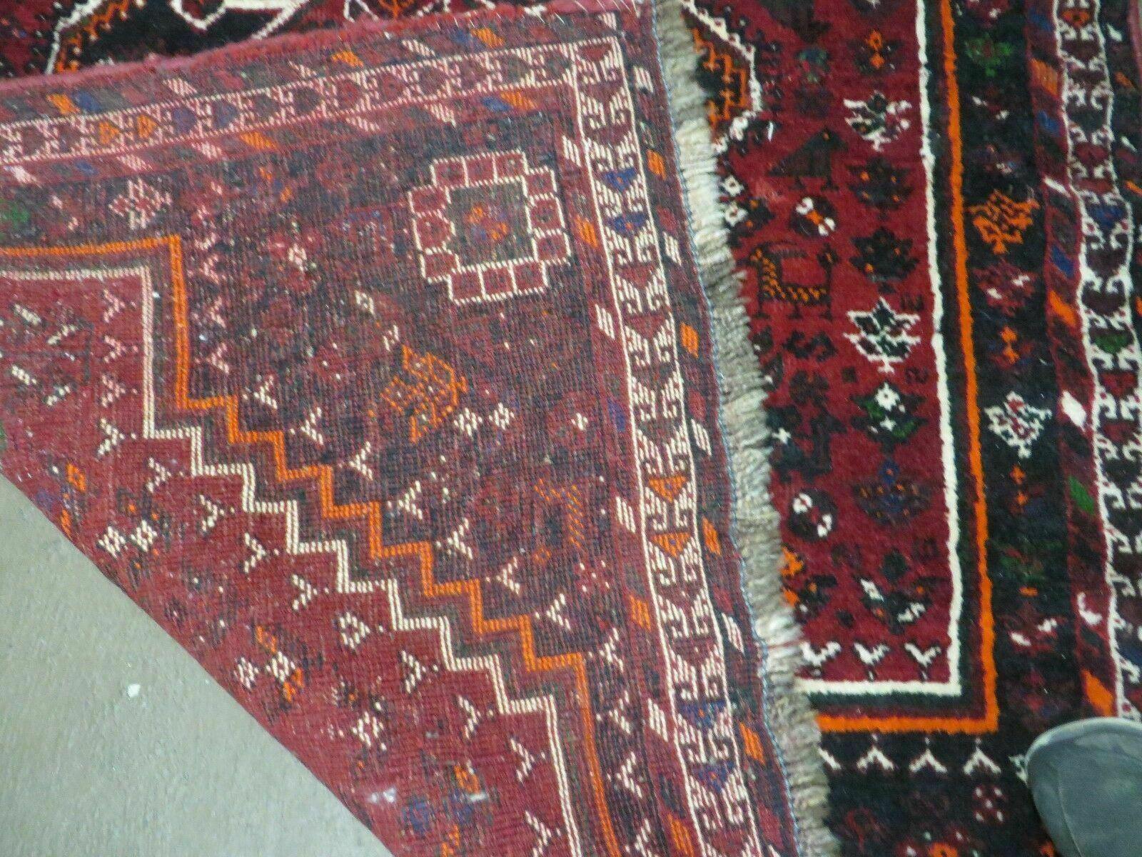 4' X 6' Antique Handmade Turkish Wool Veg Dyes Rug Organic Red Nice M10 by Jewel Rugs