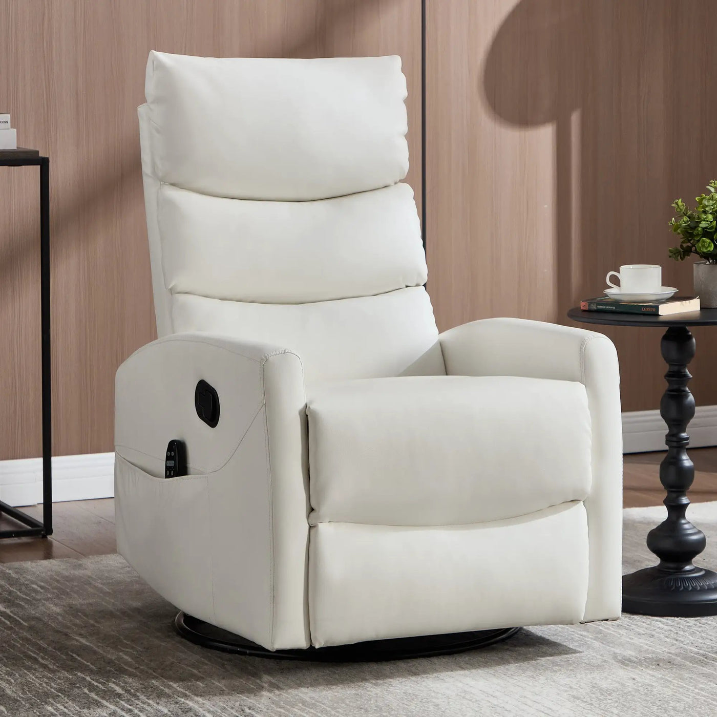 Heat Massage Manual Recliner Chair with Rocker and Swivel by HouseOfZazla