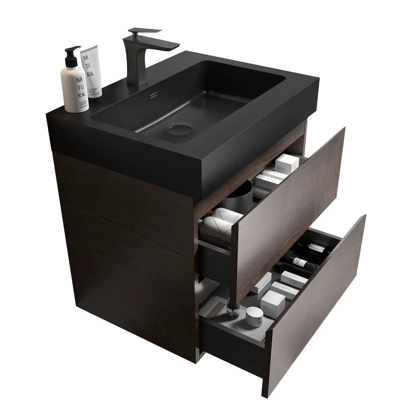 Alice - Bathroom Vanity Wall Mounted With Sink, Large Storage by Unique Piece Furniture