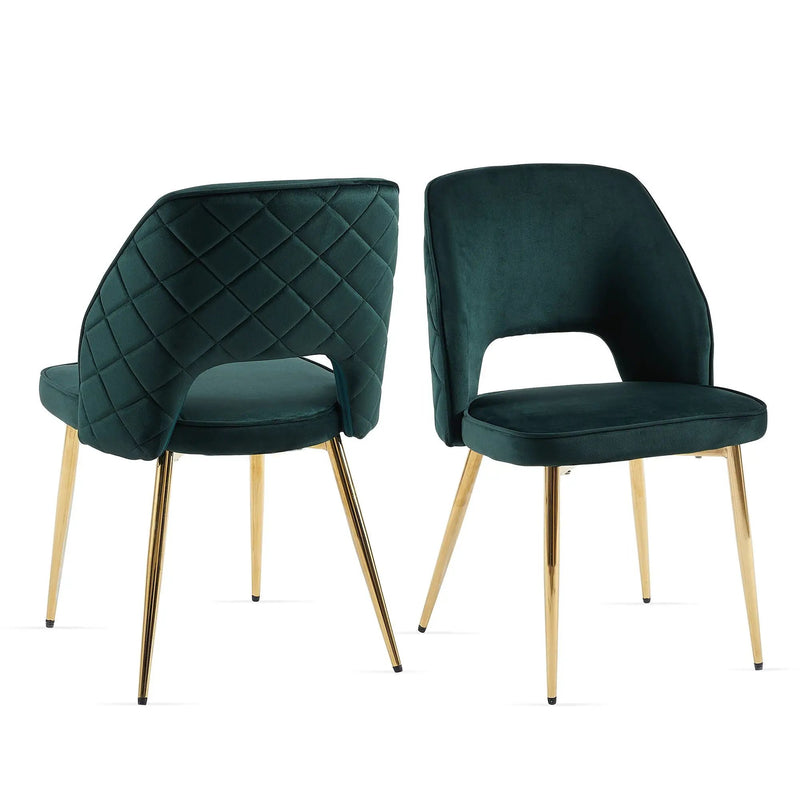 Dining Chairs With Metal Legs And Hollow Back Upholstered Dining Chairs by HouseOfZazla