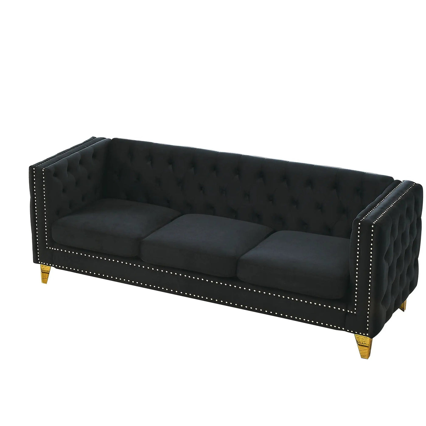Modern Sofa With Button Tufting, Upholstered Couch For Living Room by HouseOfZazla