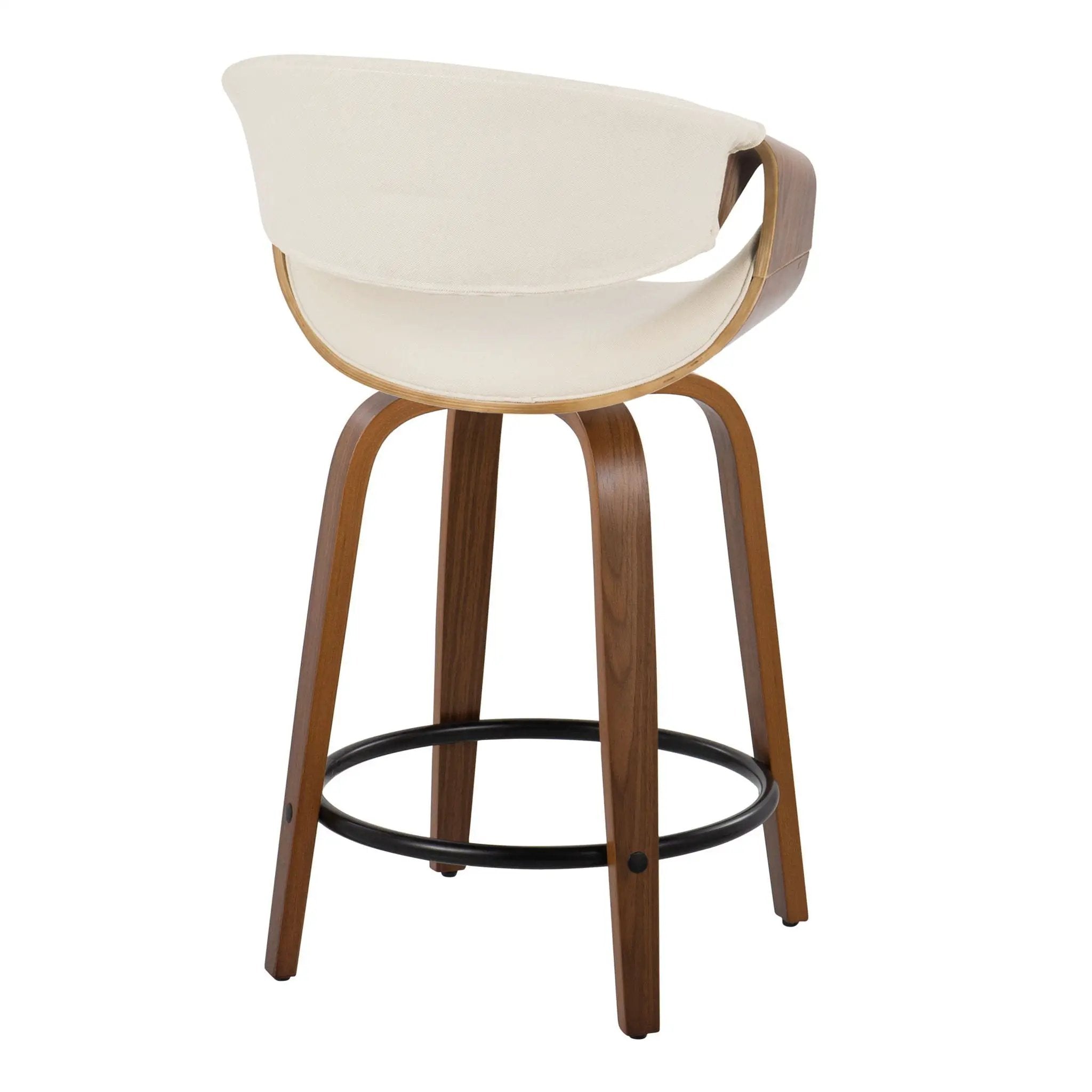 Curvini Mid - Century Modern Fixed Height Counter Stool With Swivel (Set of 2) by HouseOfZazla