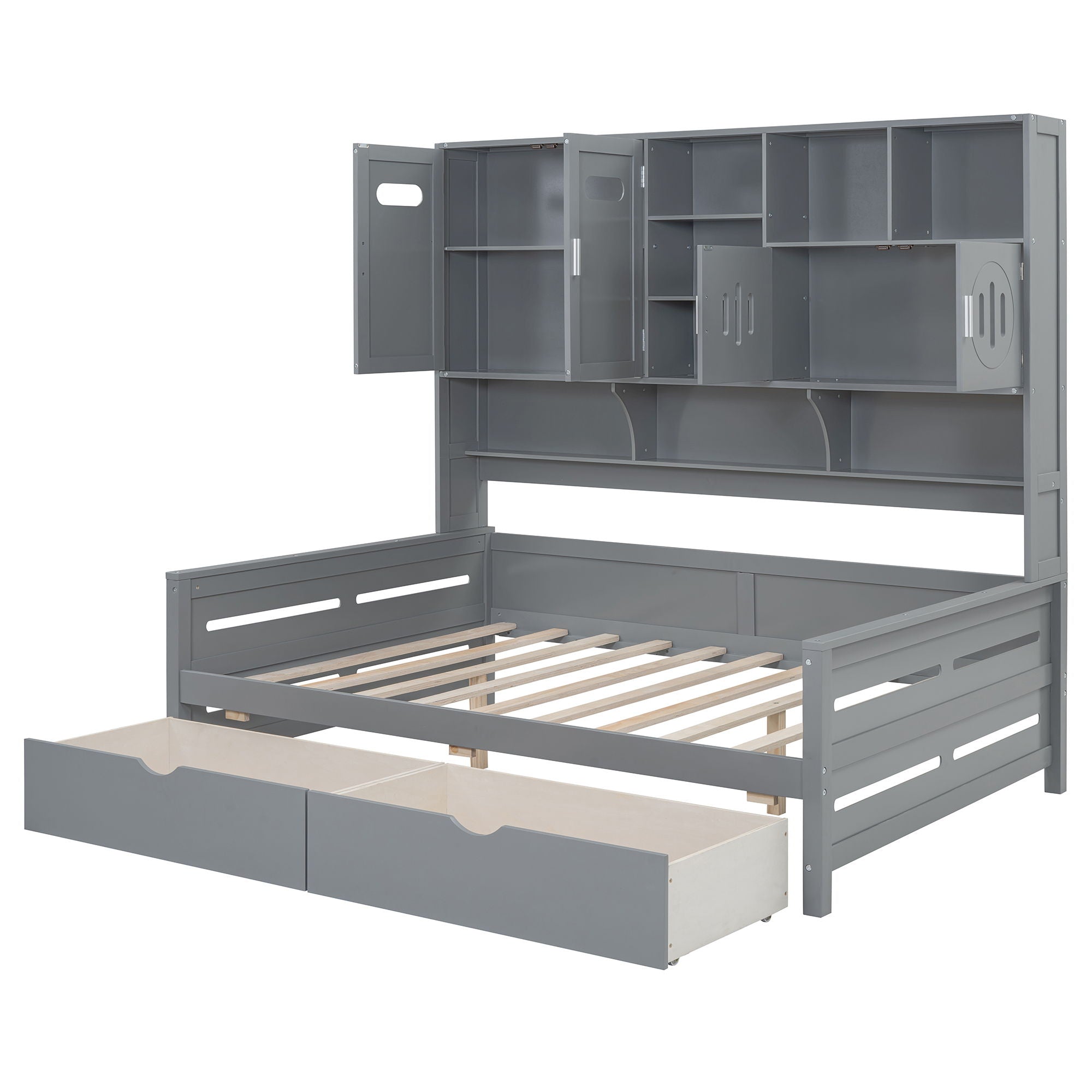 Daybed With All-In-One Cabinet And Shelf by HouseOfZazla