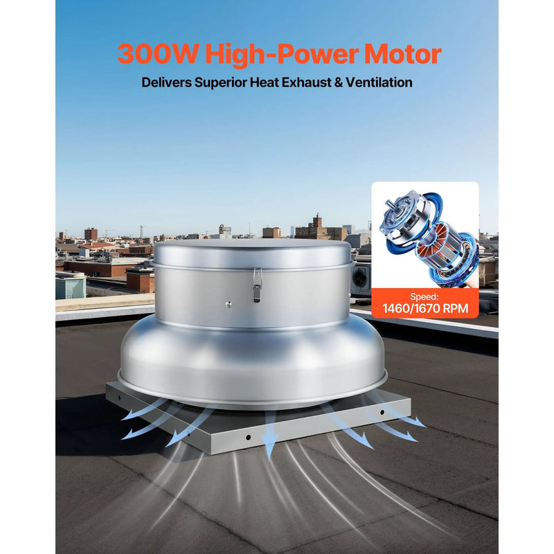 Roof Exhaust Fan with High-Power Motor and Adjustable Airflow by HouseOfZazla