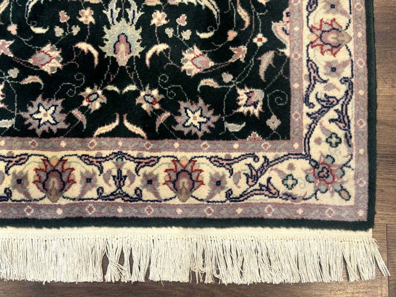 Pak Persian Runner Rug 2.6 x 10, Dark Green and Beige, Floral Allover by Jewel Rugs
