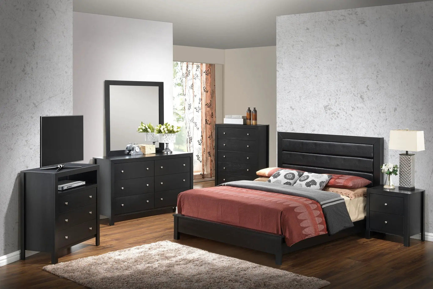 Transitional Modern Design Bed by HouseOfZazla
