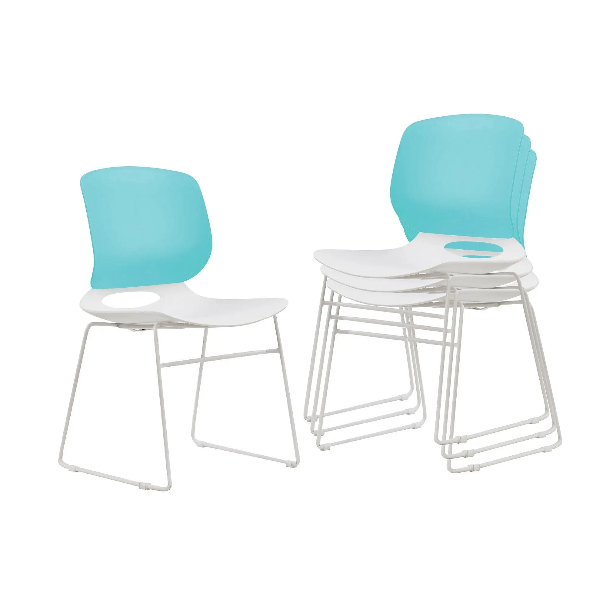 Ergonomic Backrest Stacking Chairs (Set of 4) by Unique Piece Furniture