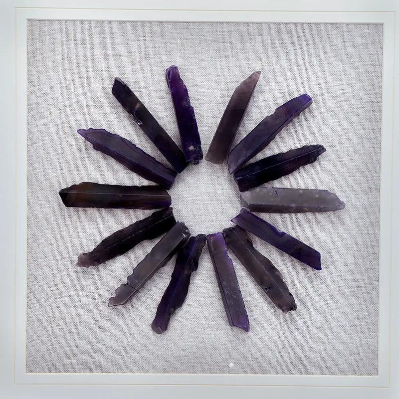 Grace Purple Agate Shadow Boxes Wall Art Set of 2 - Multicolor by HouseOfZazla
