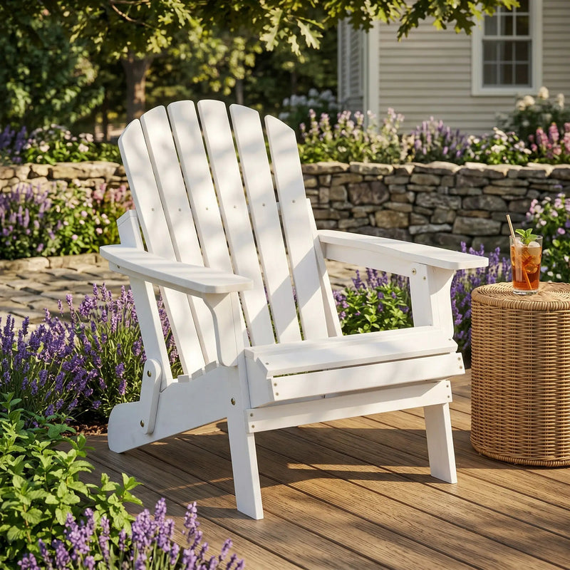 Oversize Wooden Outdoor Folding Adirondack Chair by HouseOfZazla