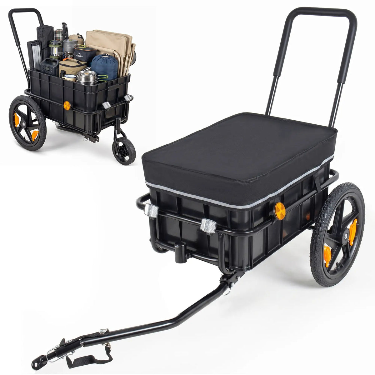 2-in-1 Bike Cargo Trailer Pushcart by HouseOfZazla