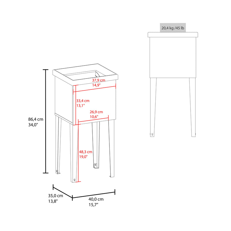 Bari Freestanding Plastic Laundry Utility Sink with Storage Cabinet by HouseOfZazla