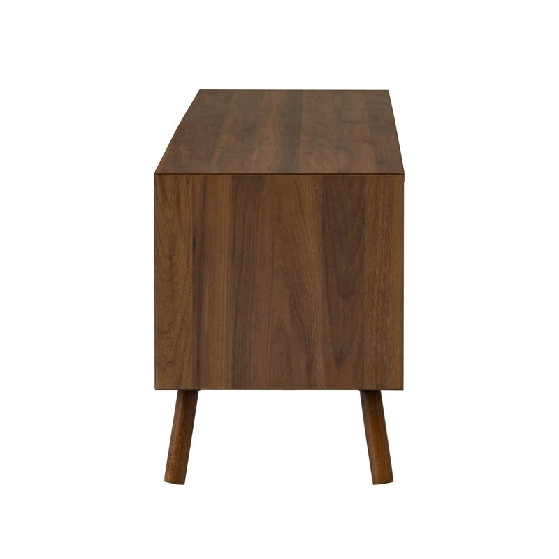 TV Stand With Soft Closing Hinges And Cable Management - Walnut by HouseOfZazla