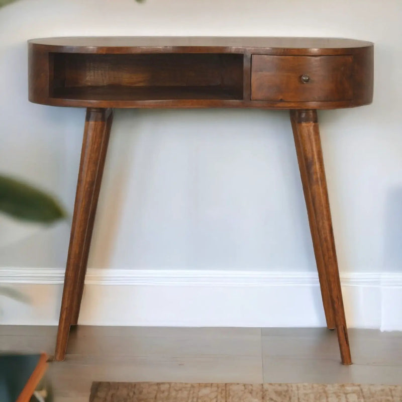 Rounded Writing Desk - Chestnut by Unique Piece Furniture
