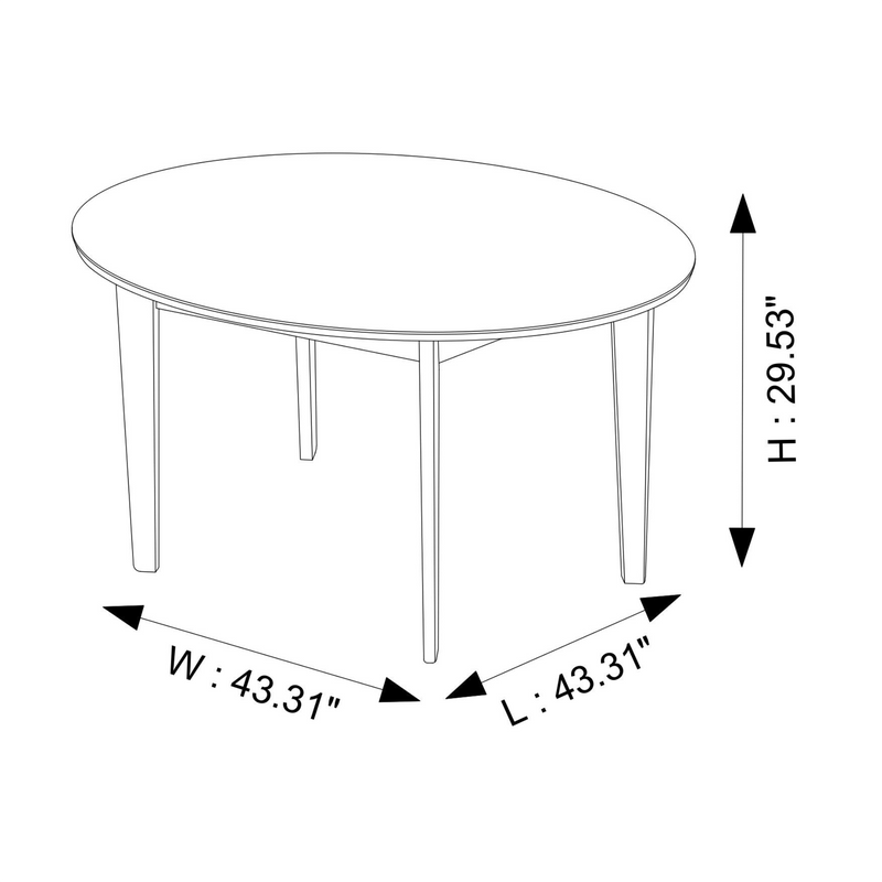 Lara Dining Table (Walnut) by HouseOfZazla