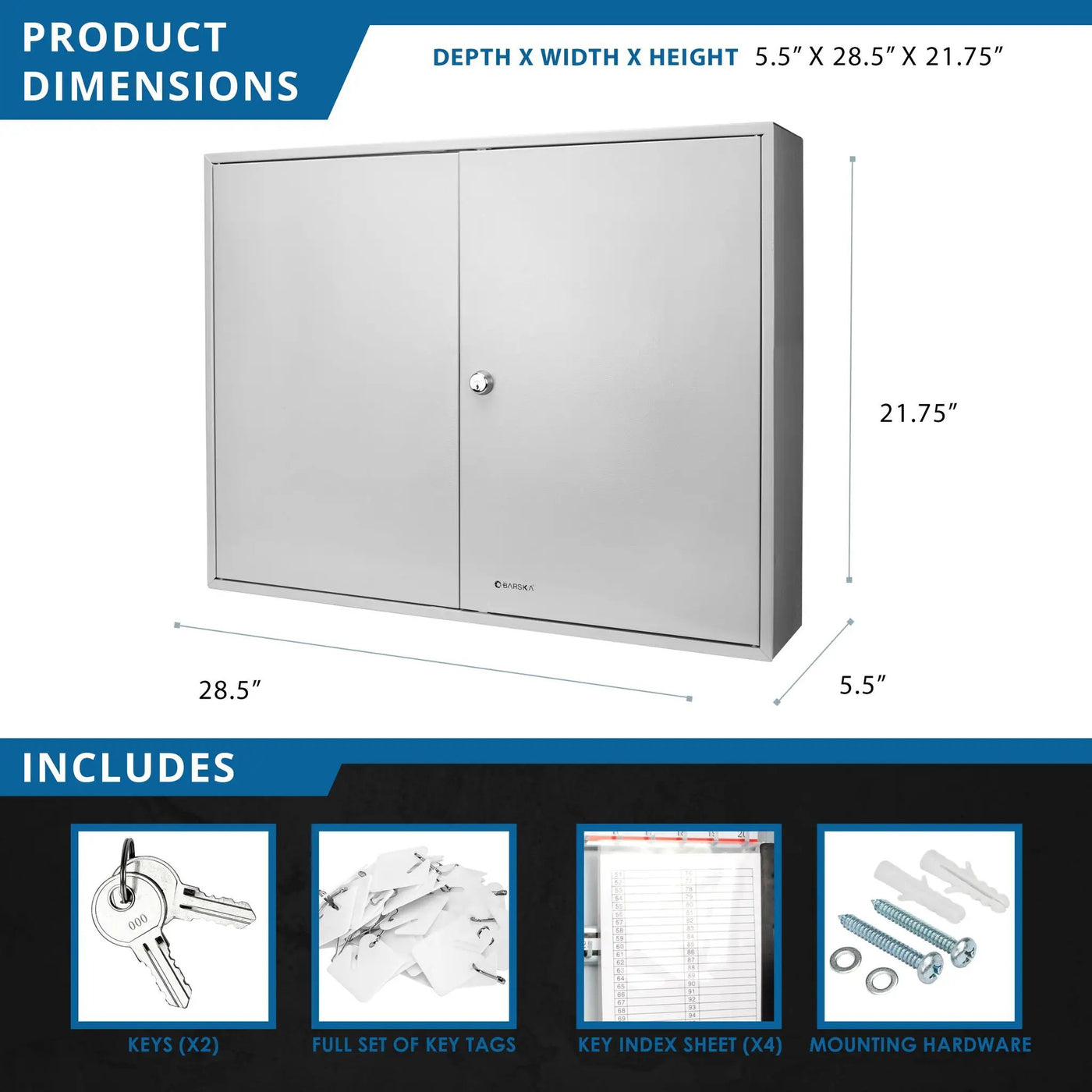Adjustable Key Cabinet With Lock by Unique Piece Furniture