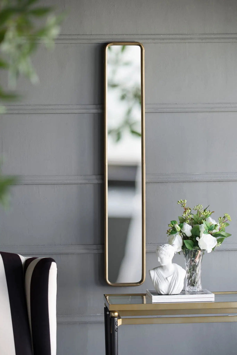 Full Length Mirror With AntiqueMetal Frame, Long Mirror For Hallway Living Room Bedroom Bathroom - Gold by Unique Piece Furniture